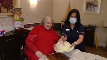 Stoke care home Resident celebrates 80th birthday in style